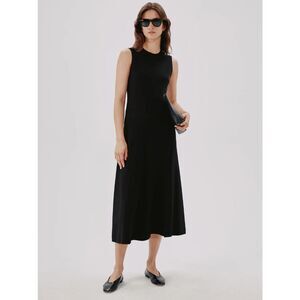 ANOTHER TOMORROW Sleeveless Crewneck Dress SIZE IT44/US8 $990